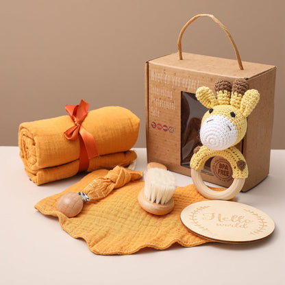 Coffret Cadeau de Naissance Bébé Mixte – Set de Bain et Jouets Éveil Éléphant