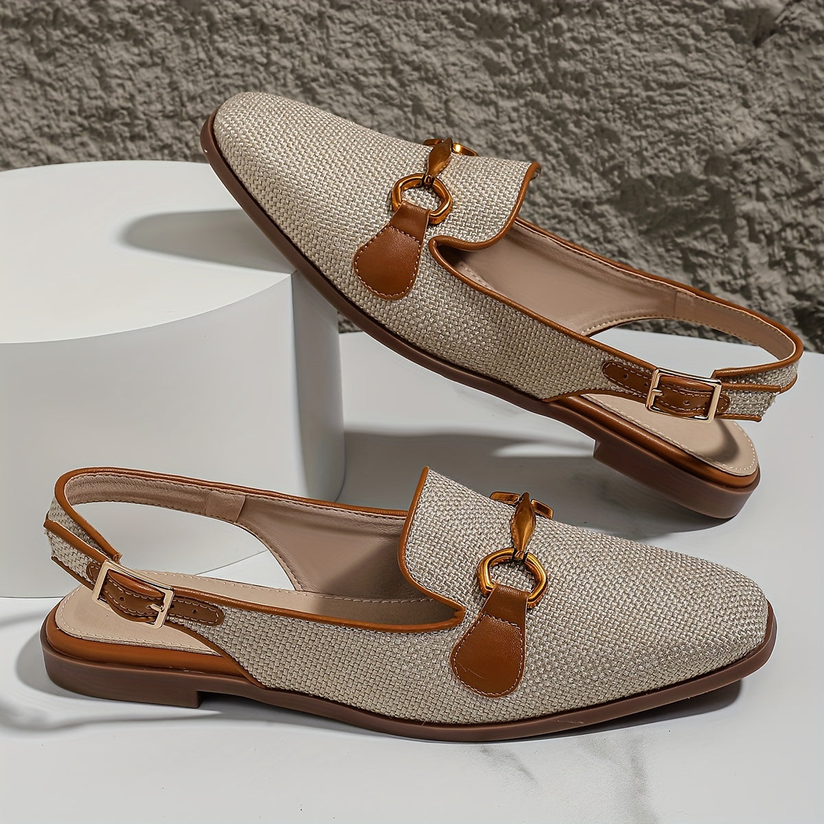 Mocassin slingback femme style décontracté pour l’été