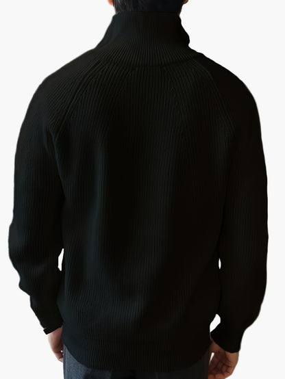 Pull homme casual à col zippé style moderne pour automne/hiver