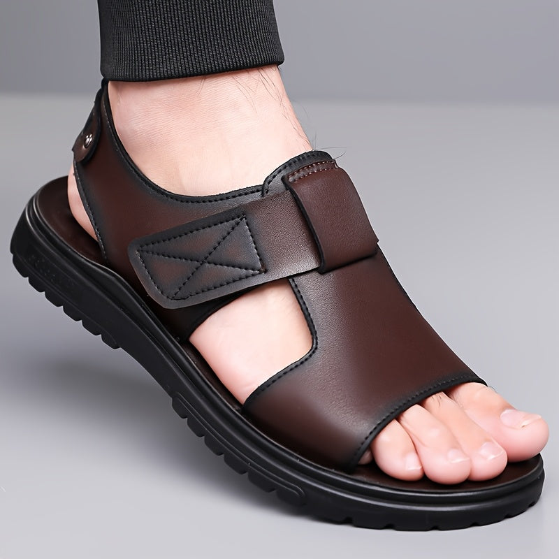 Avslappnade vintageinspirerade sandaler för herr med halkfri sula, perfekta för våren