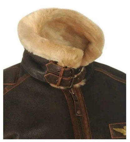 Blouson aviateur vintage épais pour homme – Style rétro hiver, confort et élégance