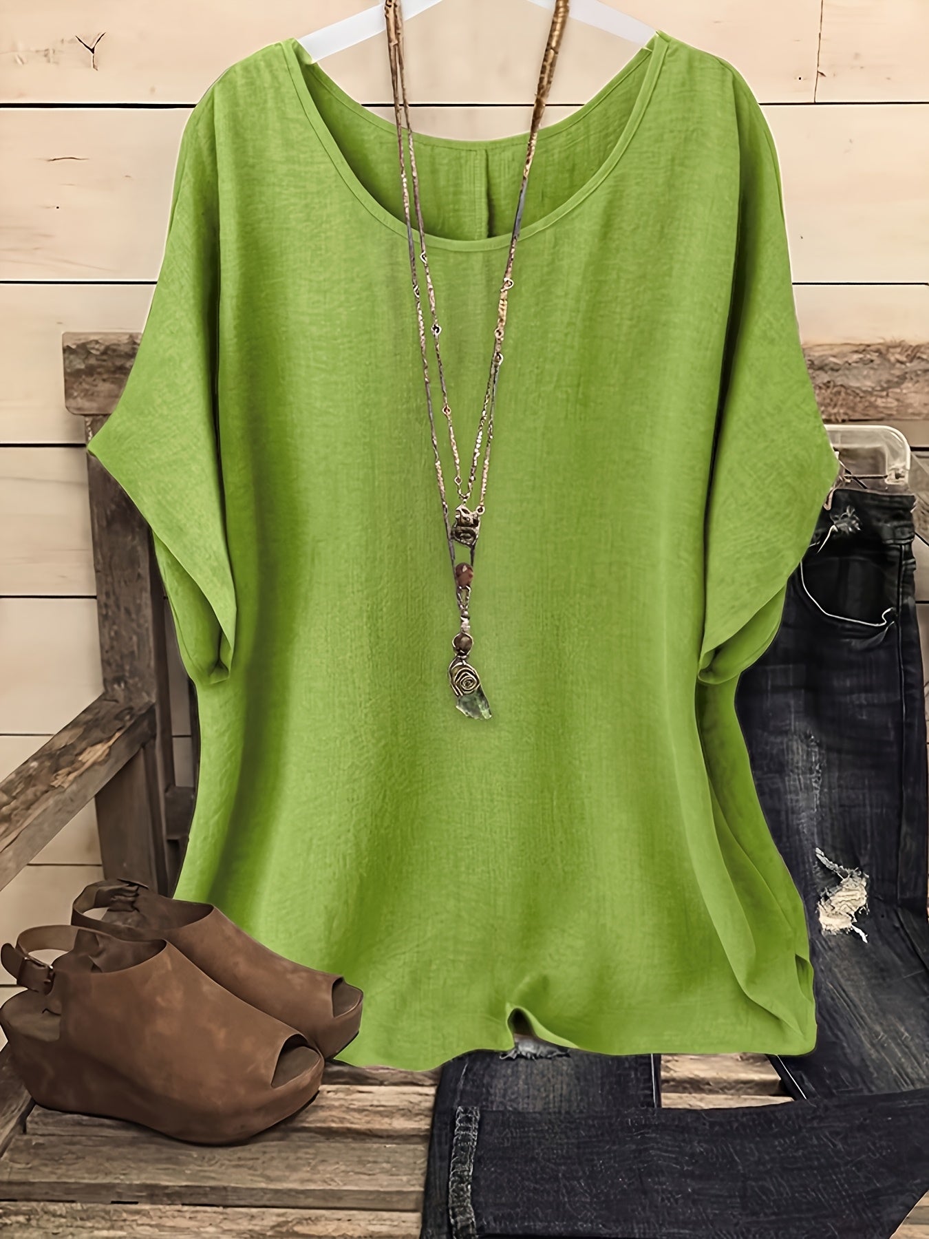 Blouse ample décontractée pour femme style bohème chic – idéale pour sorties et quotidien