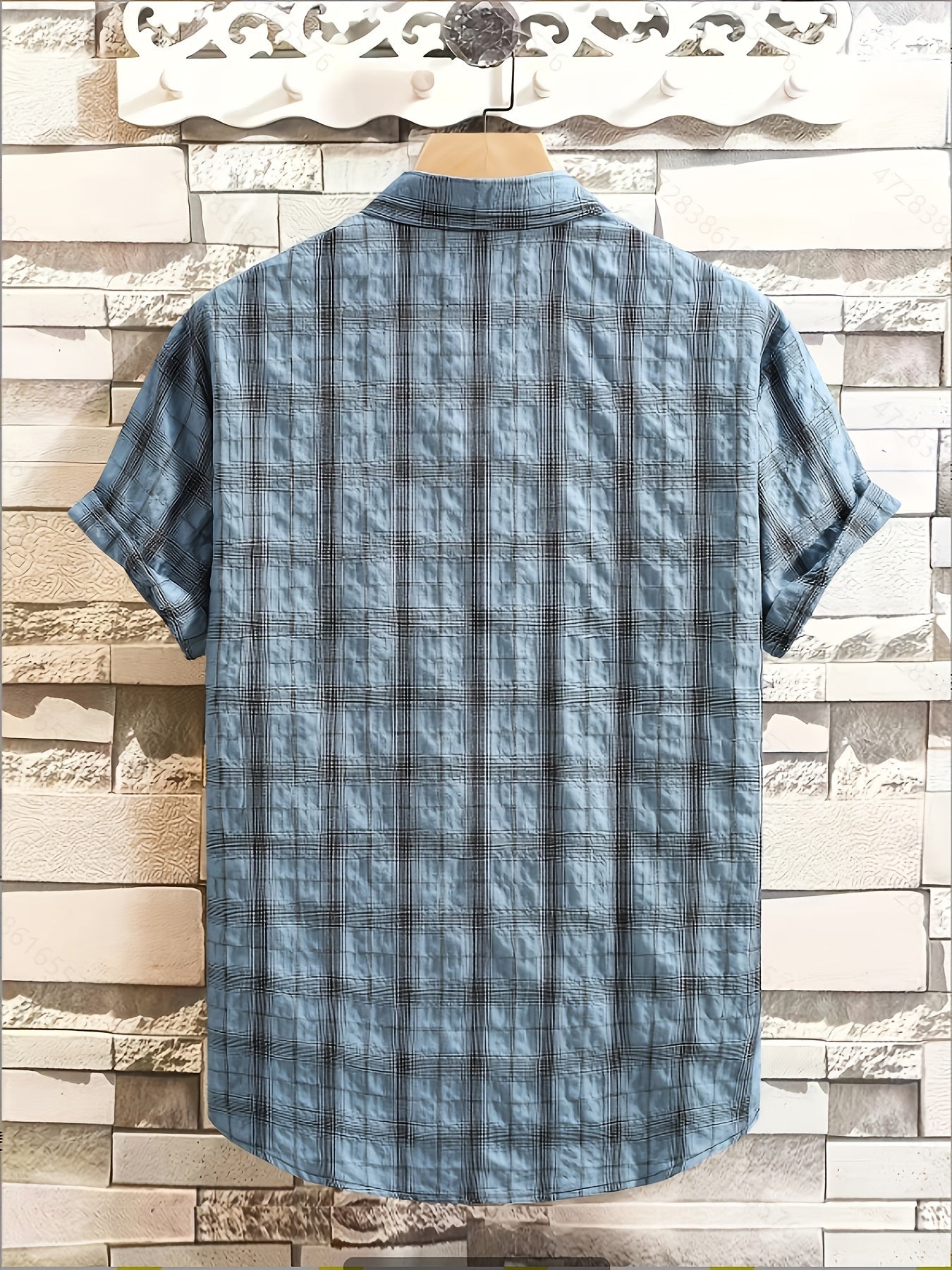 Chemise décontractée à carreaux pour homme – Style estival polyvalent