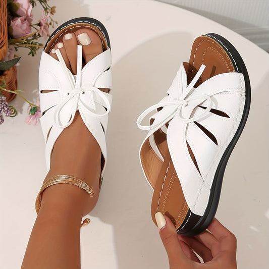 Sandales décontractées à plateforme pour femme – Style estival confortable à enfiler, bout ouvert