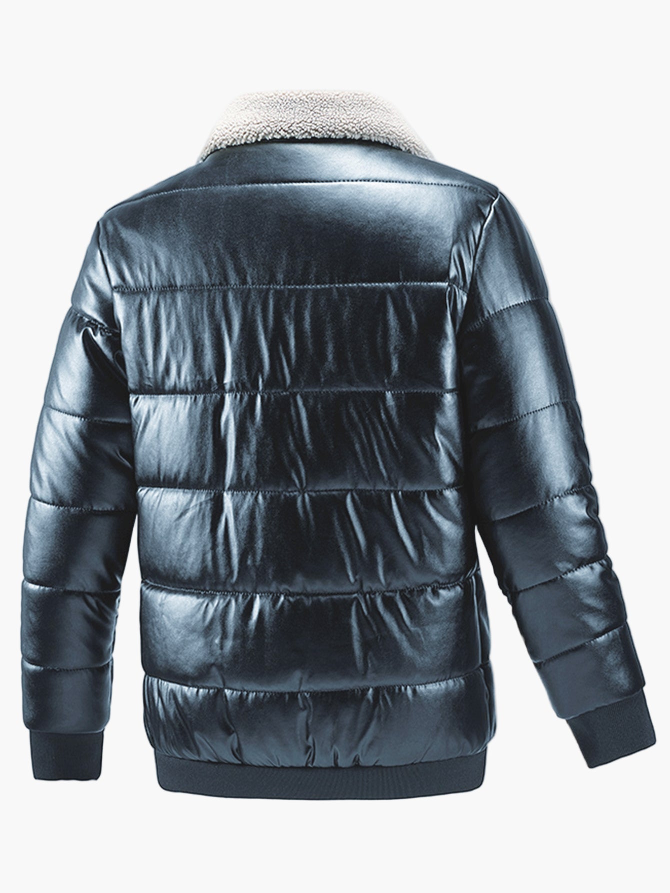 Blouson d'hiver homme style aviateur col mouton pour usage quotidien et urbain