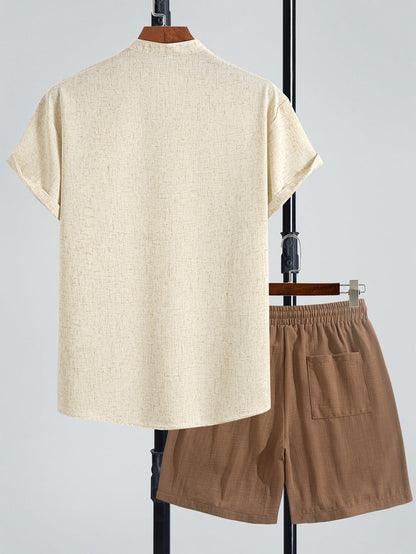 Ensemble Décontracté Homme Deux Pièces Style Moderne pour Été et Loisirs