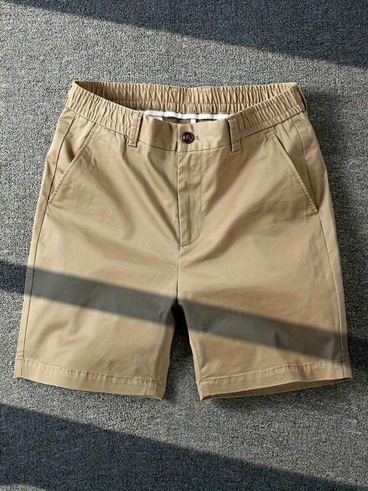 Pantaloncini casual da uomo con vita elastica e tasche – Stile urbano e versatile