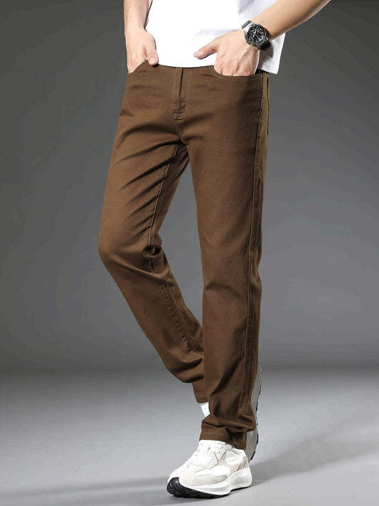 Casual herenbroek, slim fit, stedelijke stijl voor dagelijks gebruik en werk