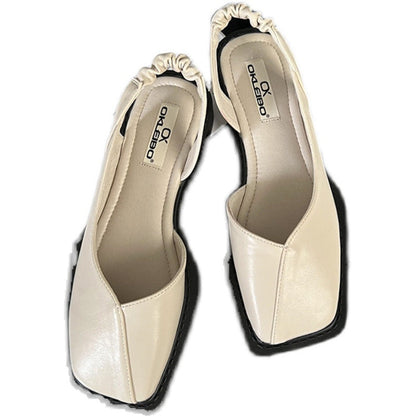 Carol – Chaussures Mode à Talon Bas et Dos Ouvert