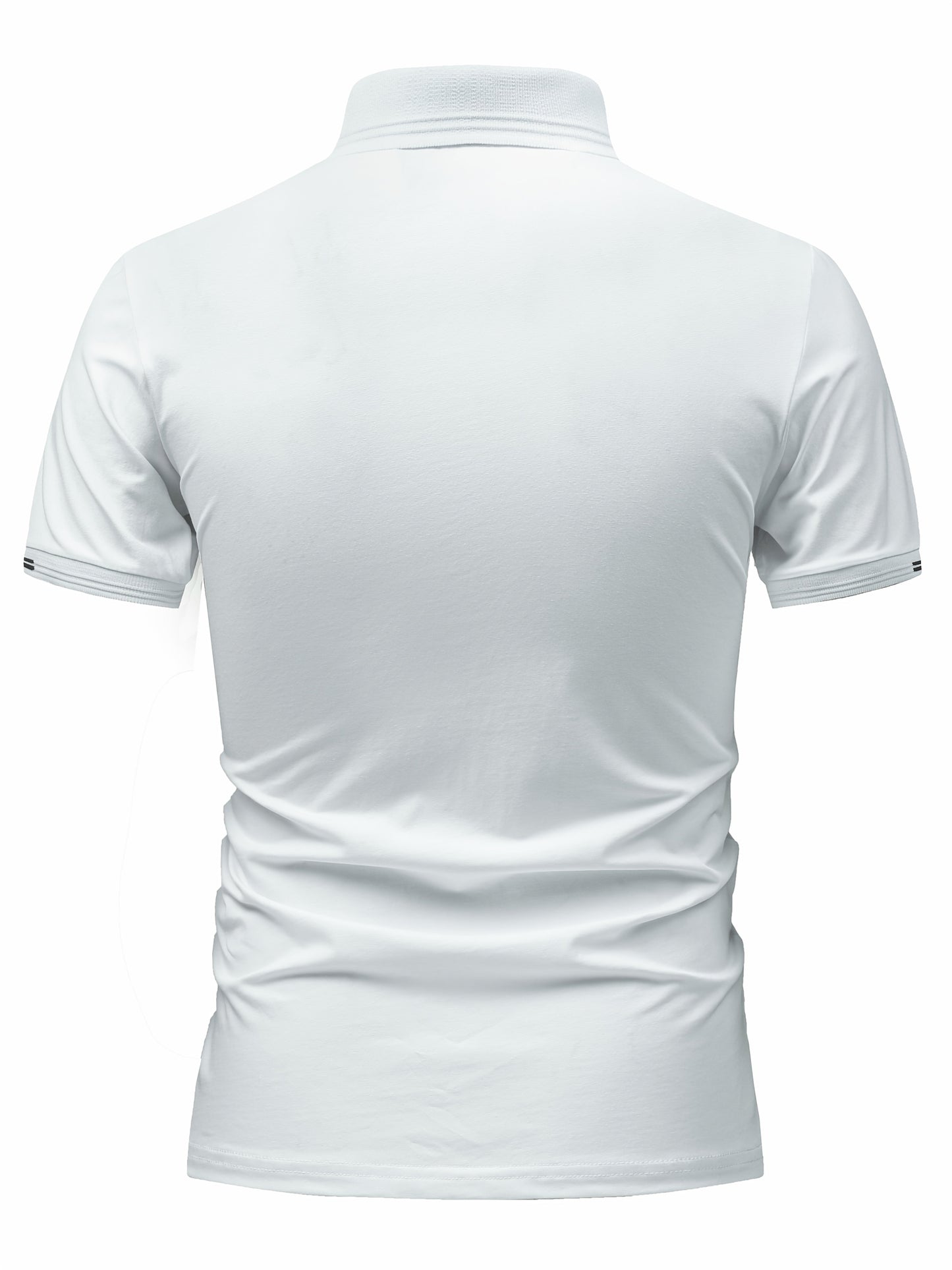Polo décontracté pour homme à col boutonné style urbain