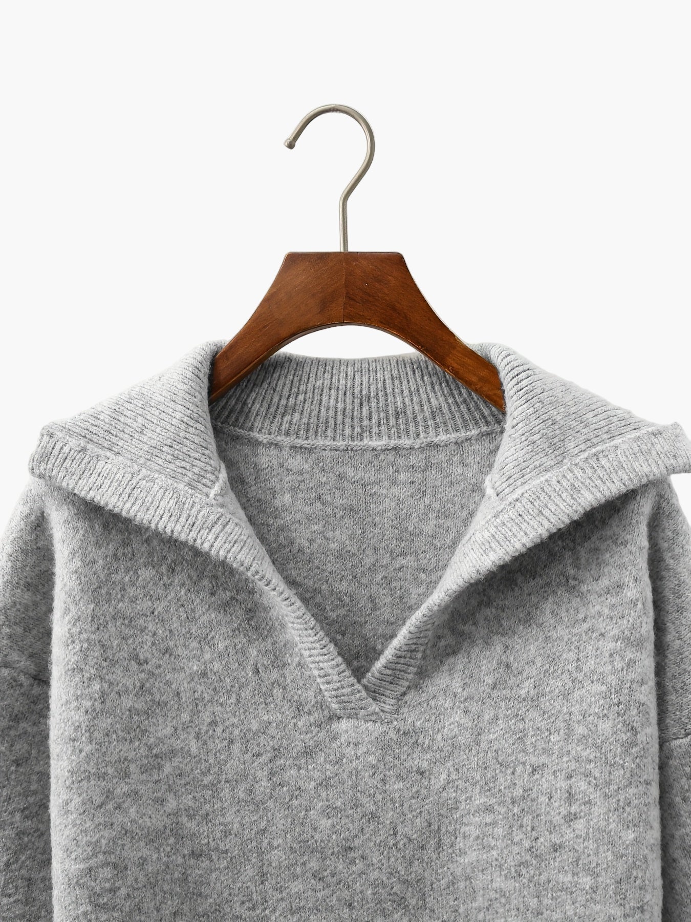 Pull vintage à col V style décontracté pour femme - idéal automne hiver