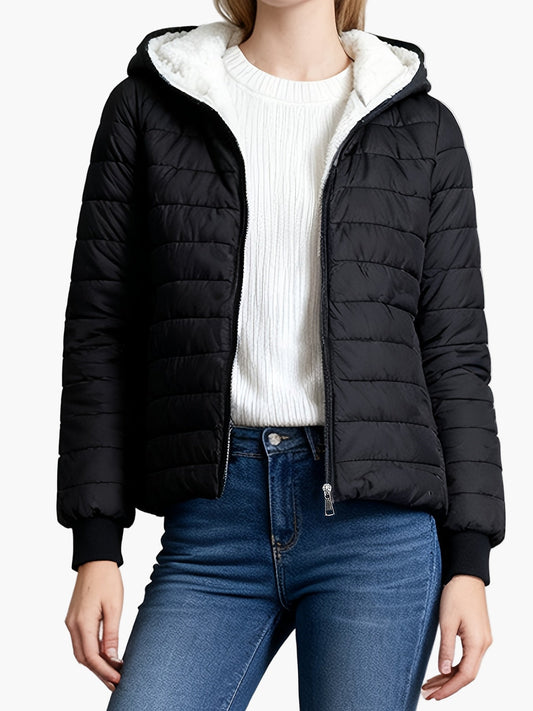 Veste matelassée d'hiver femme style urbain à capuche