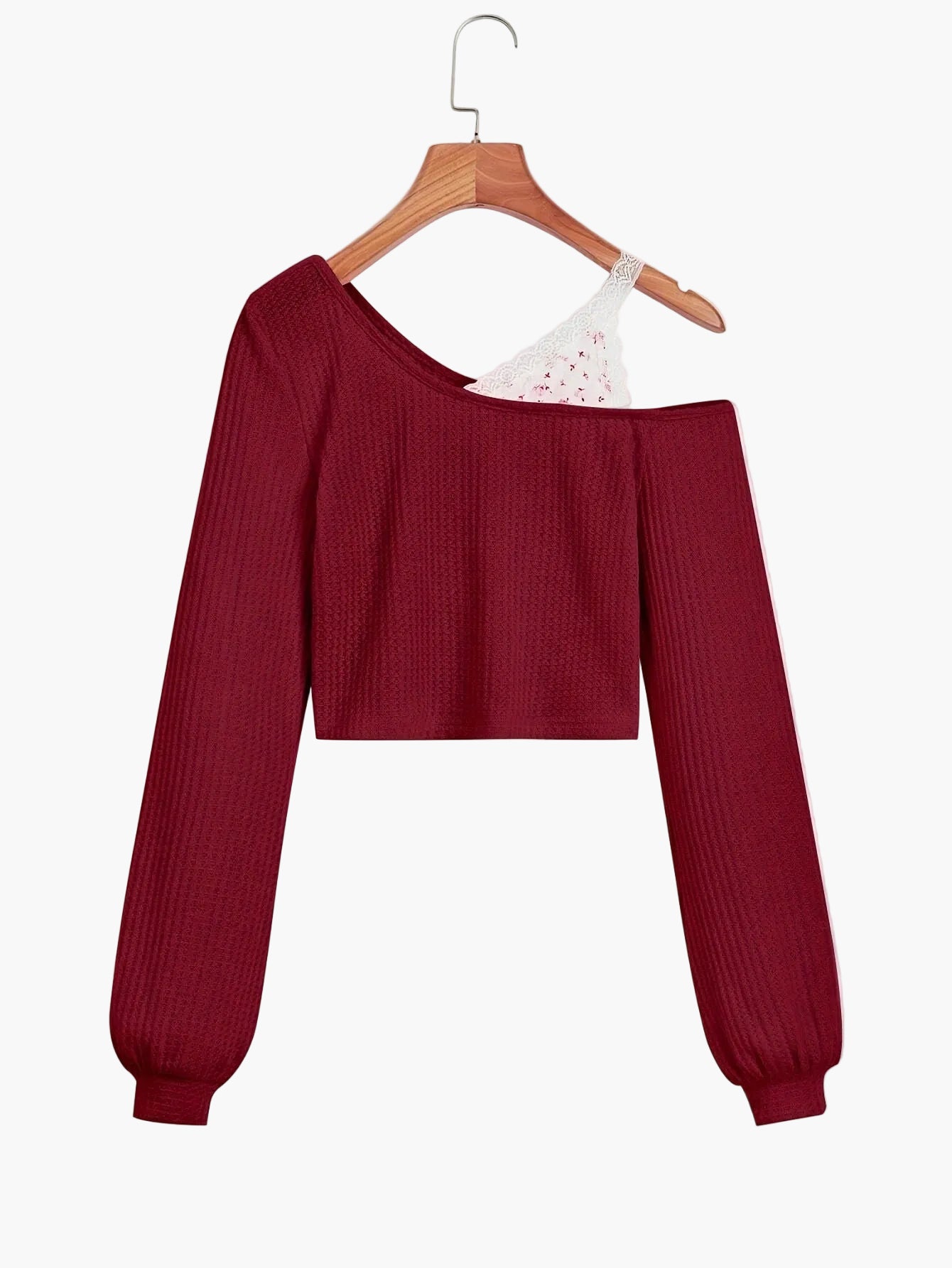 Women's short dress asymmetrical style with one shoulder exposed and lace detail – Trendy casual fashion