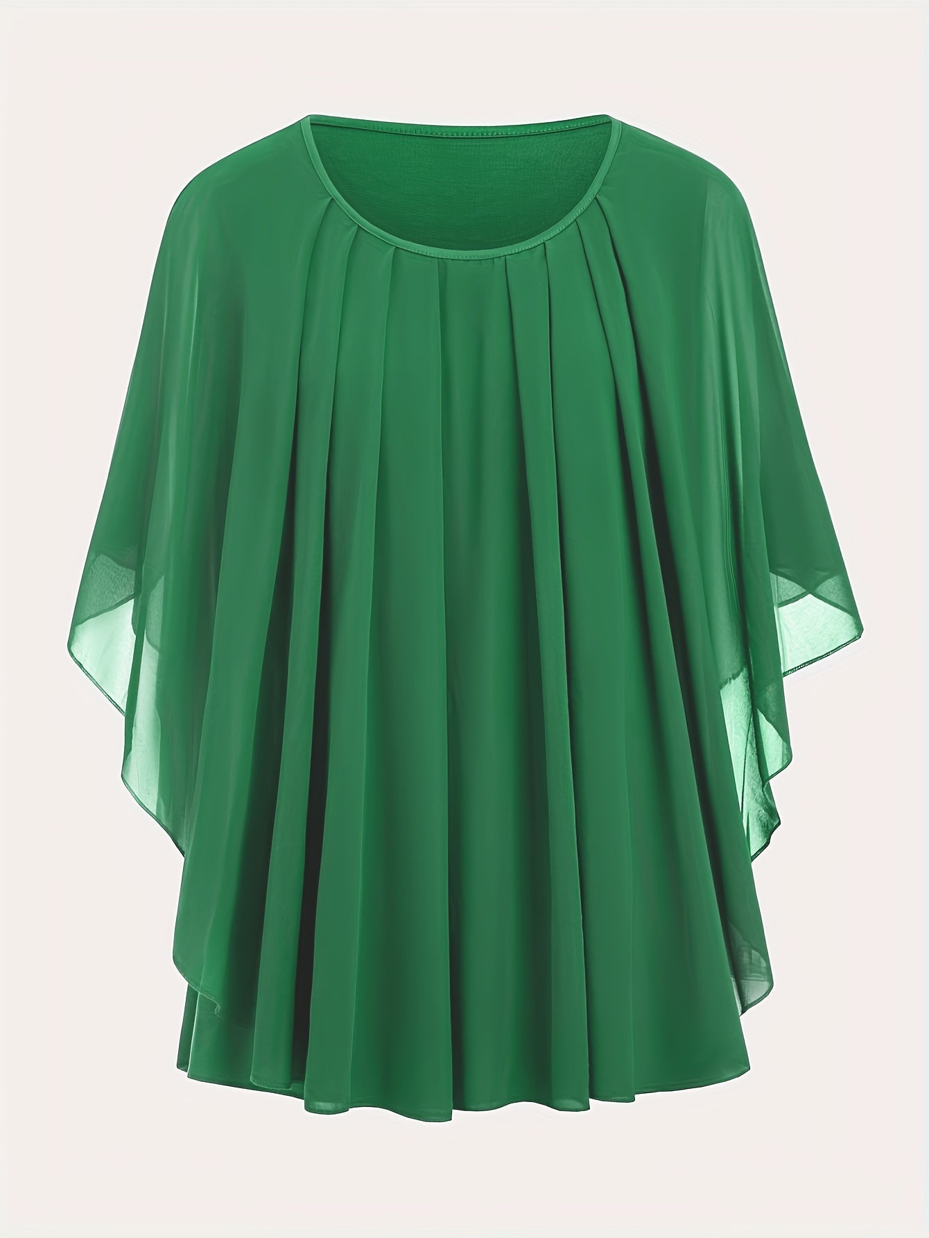 Blouse cape élégante femme grande taille style soirée ample