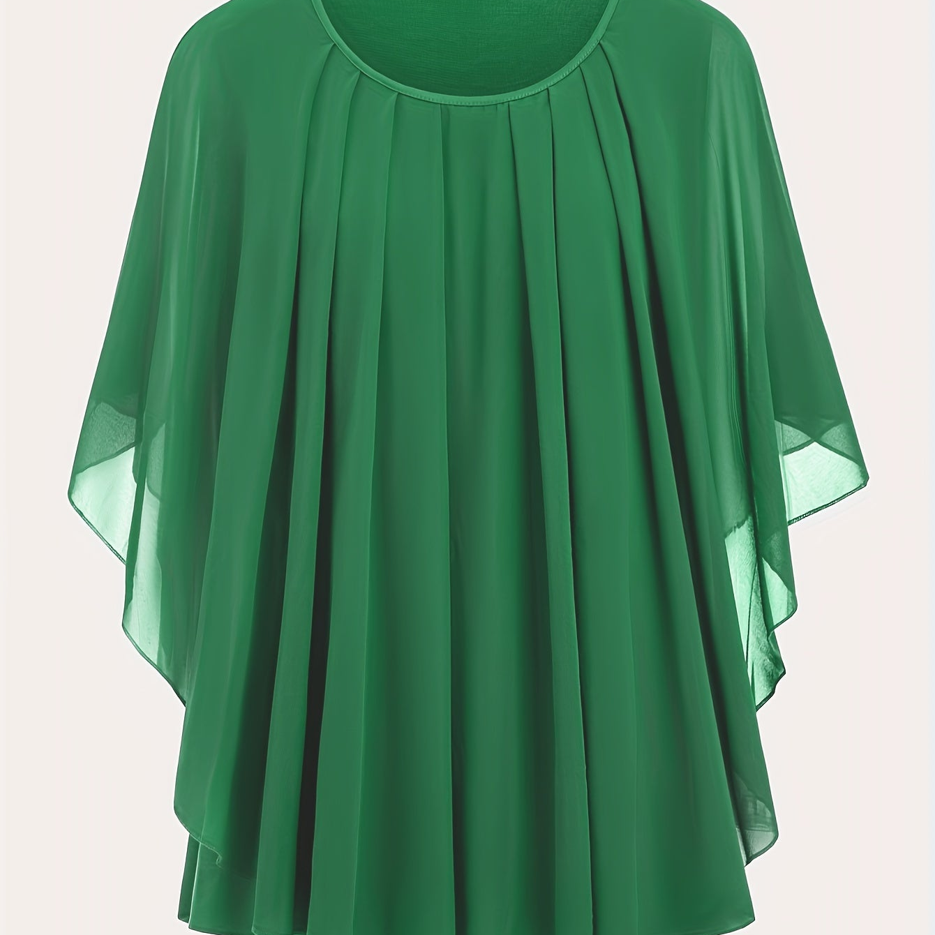 Blouse cape élégante femme grande taille style soirée ample