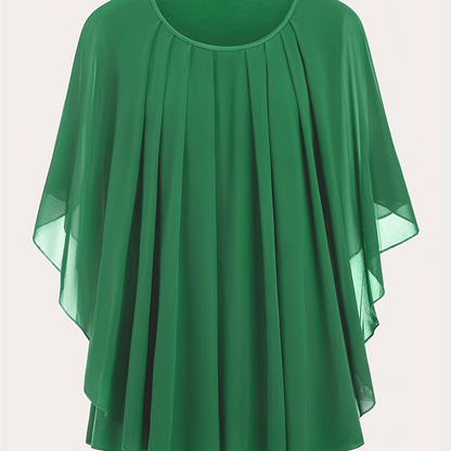 Blouse cape élégante femme grande taille style soirée ample