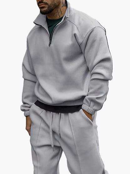 Survêtement décontracté pour homme avec sweat zippé – Style urbain polyvalent