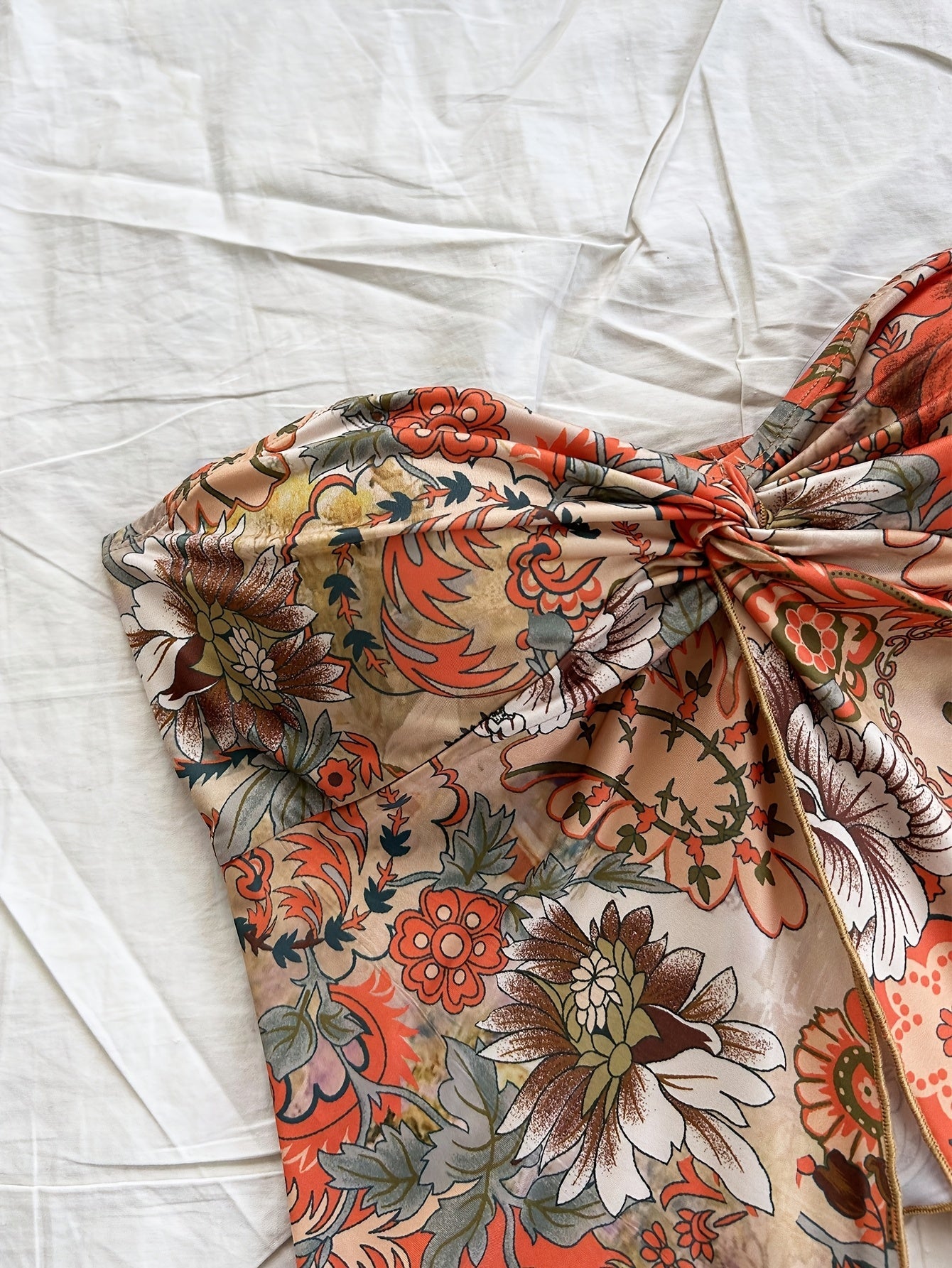 Vintage style floral bustier top for women - ideal for summer and festivals