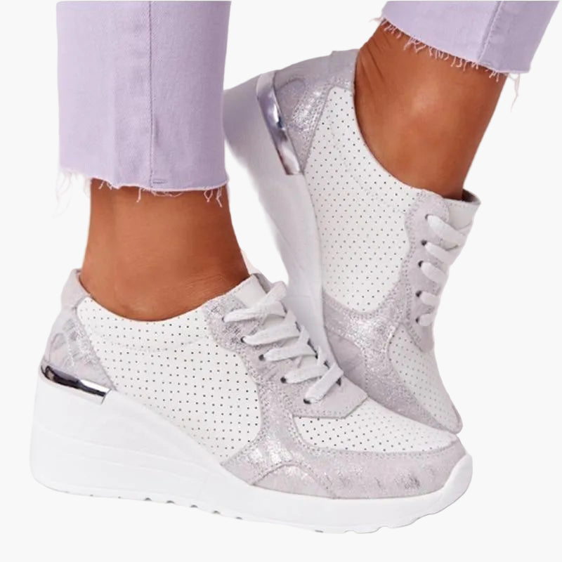 Dames sleehakken met veters voor een stedelijke uitstraling en dagelijks comfort