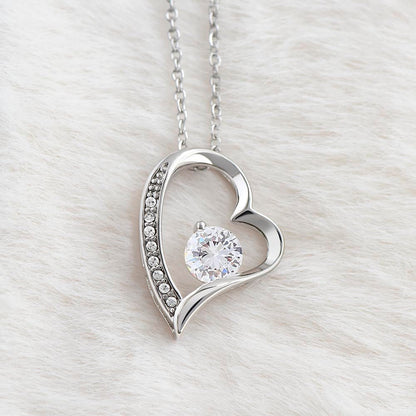 Lily – Collier Cœur en Or Blanc et Jaune pour Femmes