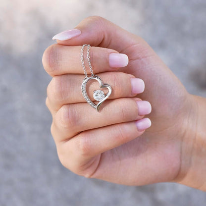 Lily – Collier Cœur en Or Blanc et Jaune pour Femmes