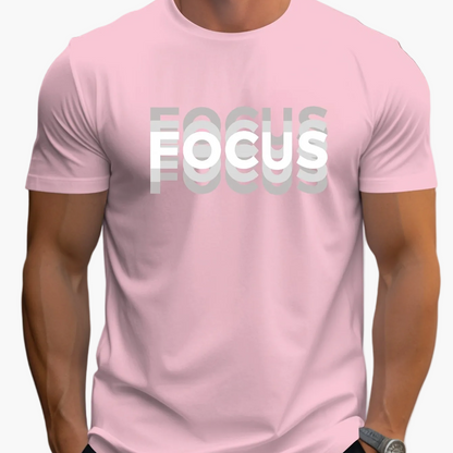 T-shirt Homme Style Moderne avec Motif "FOCUS" – Look Urbain et Inspirant