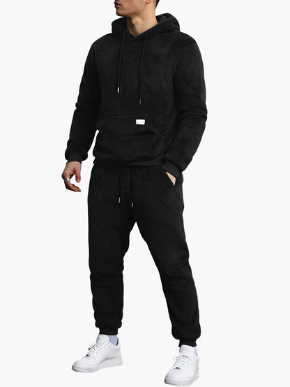 Ensemble survêtement homme décontracté à capuche style moderne pour l'automne et l'hiver