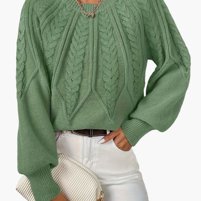 Pull Femme Style Décontracté Chic à Motif Torsadé pour Automne et Printemps