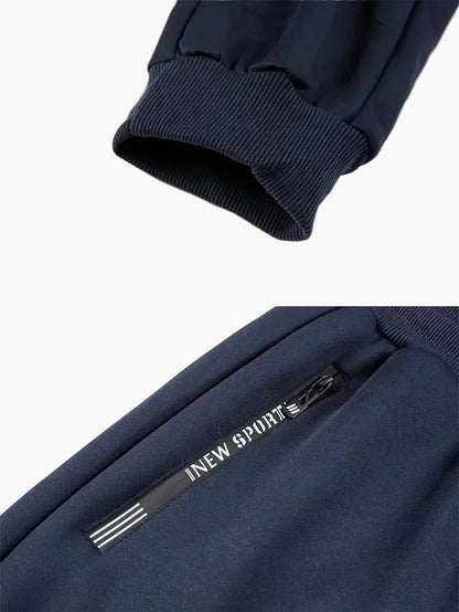 Ensemble survêtement homme style décontracté chaud doublé polaire pour automne/hiver