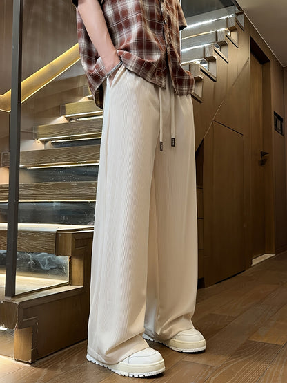 Pantalon large homme style urbain décontracté élégant