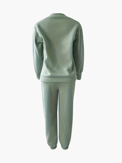 Ensemble de survêtement pour femme style décontracté élégant - Sweatshirt à manches longues et pantalon confortable
