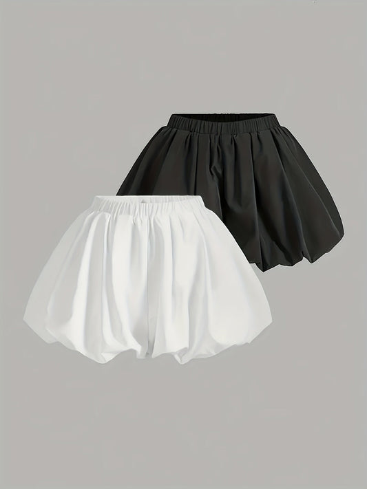 Women's puff shorts skirt style, casual and trendy fashion