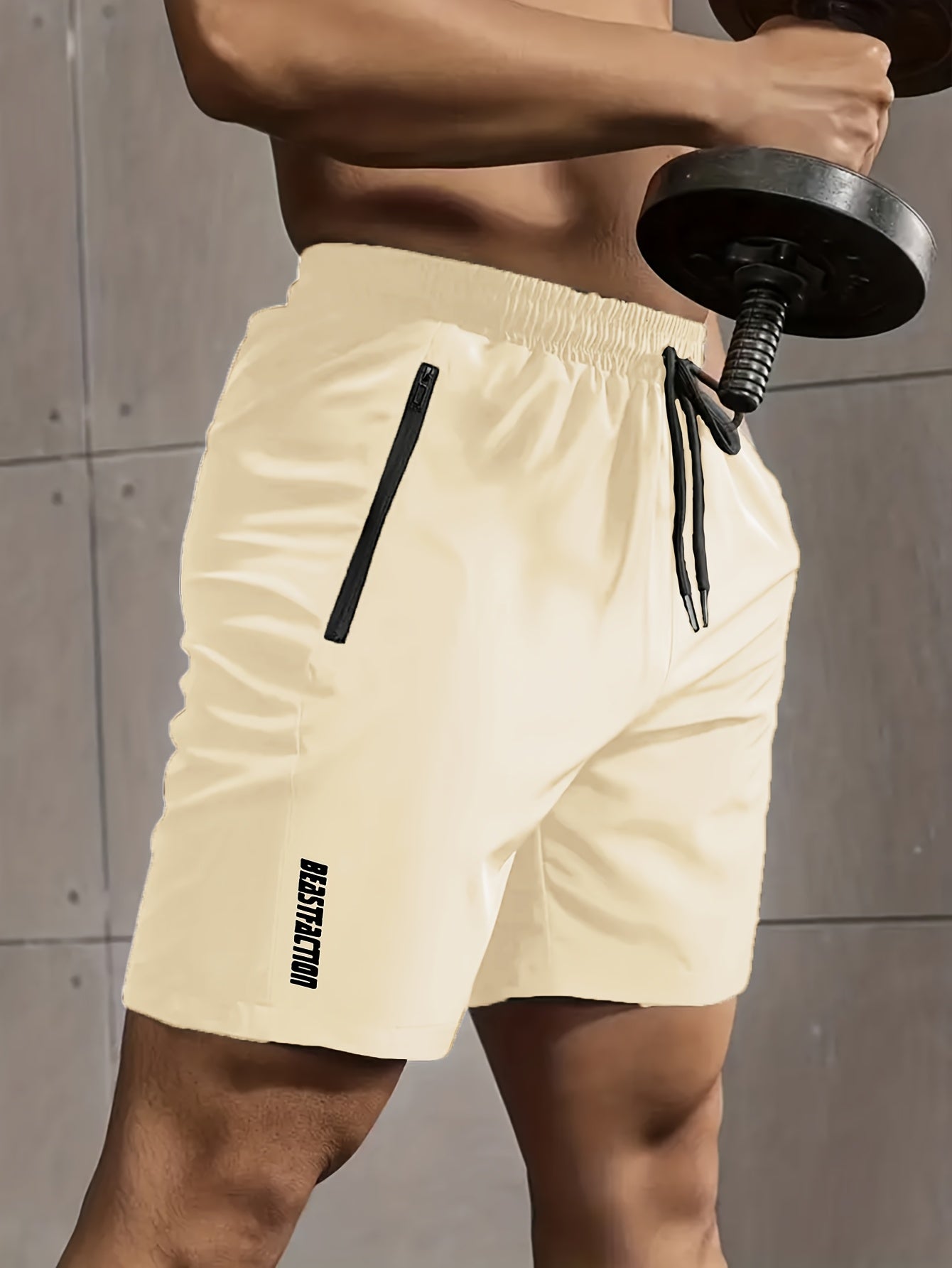 Korte sportbroek voor heren in fitnessstijl met ritszakken - Ideaal voor training en sportschool