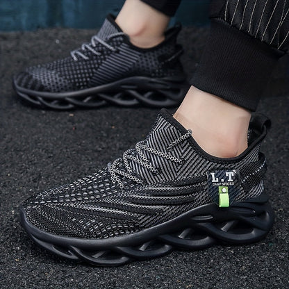 Baskets de sport homme style urbain semelle futuriste confort large