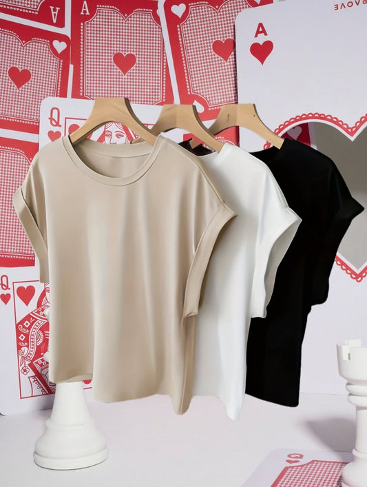 T-shirt basique manches courtes femme style décontracté chic
