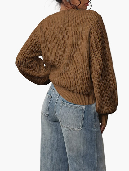 Pull femme style décontracté col rond pour tous les jours