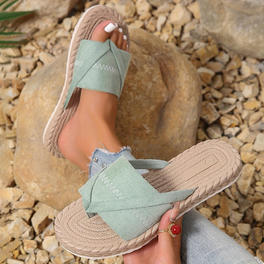Sandales décontractées pour femme style preppy à enfiler pour l'été