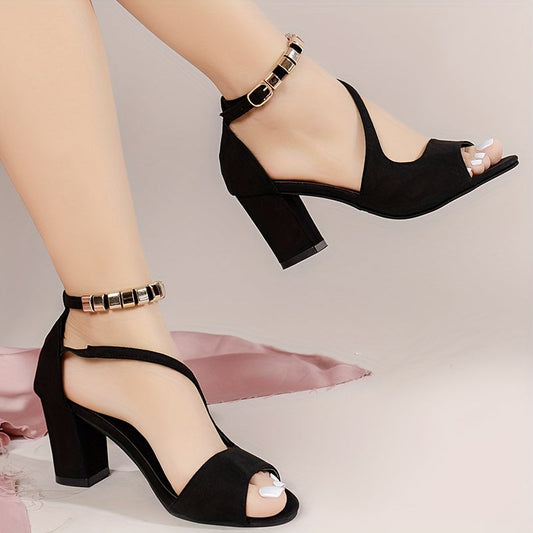 Elegante hoge hak sandalen voor dames, geschikt voor avond en kantoor