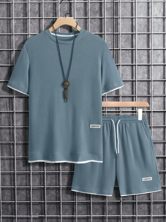 Completo Casual Estivo Uomo – T-shirt e Pantaloncini Stile Moderno per Tempo Libero e Quotidiano