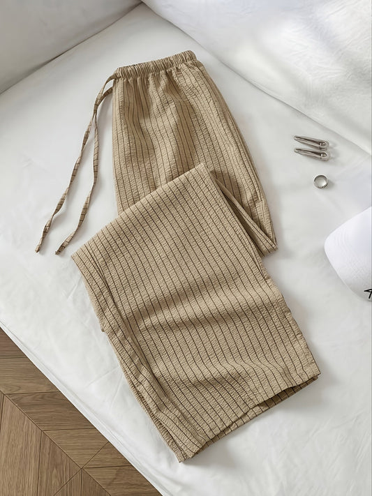 Loose casual pants with vertical stripes for women – Relaxed and elegant style