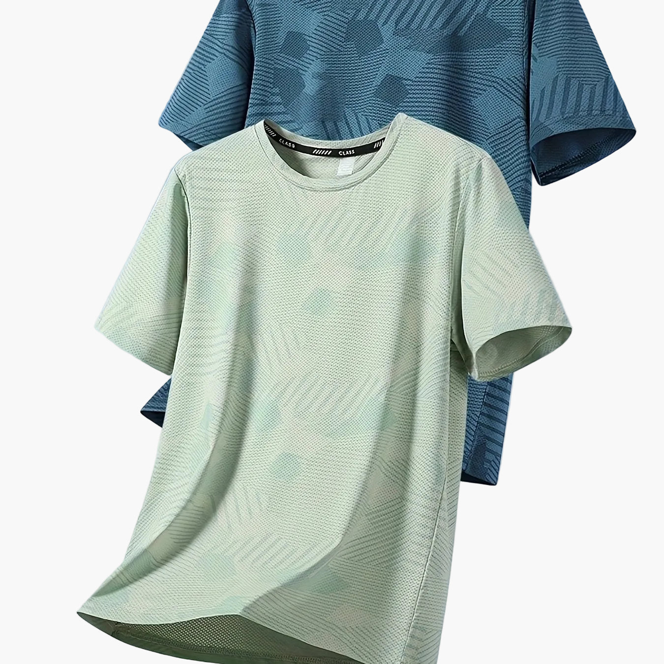 Camiseta casual para hombre estilo tropical transpirable de manga corta - Pack de 2, ideal para el verano