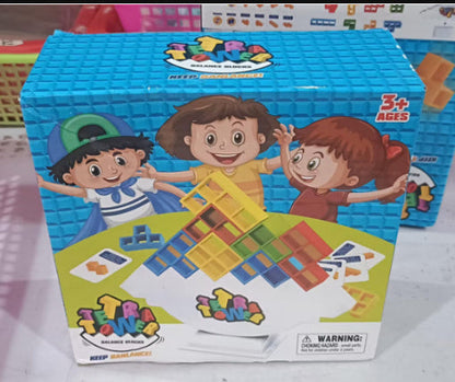 Jeu d'Équilibre de Blocs de Construction pour Enfants et Adultes – Jeu Éducatif et Ludique d’Adresse et d’Empilement