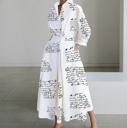 Grace – Robe à manches longues avec taille élastique