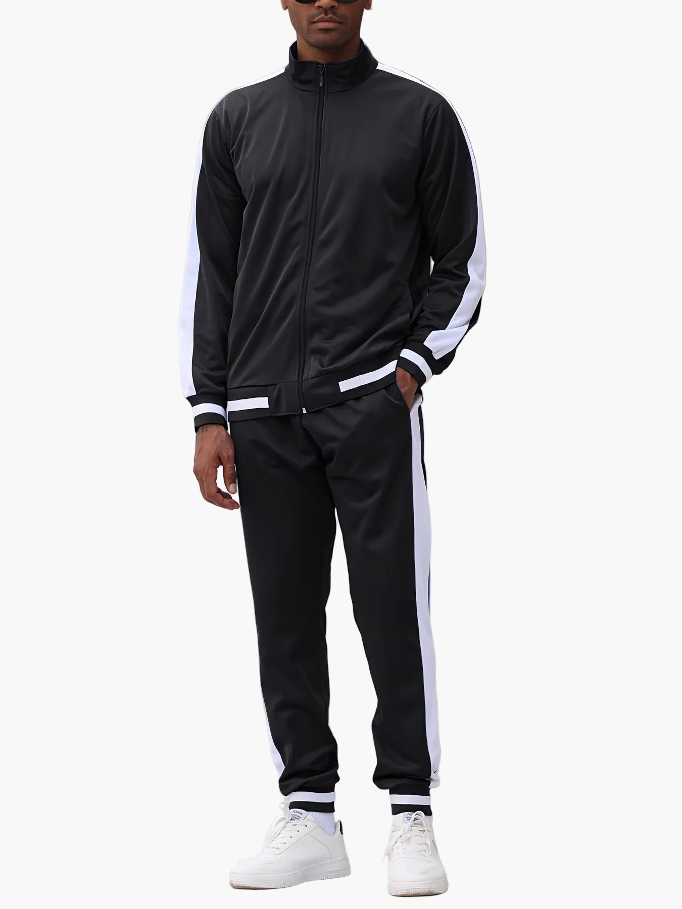 Survêtement Homme Style Sport Décontracté Ensemble Veste et Pantalon Idéal Loisirs et Entraînement