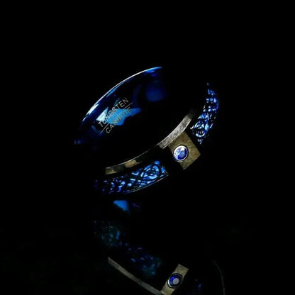 Mick – Bague 'Valhalla Azure' en Tungstène pour Hommes