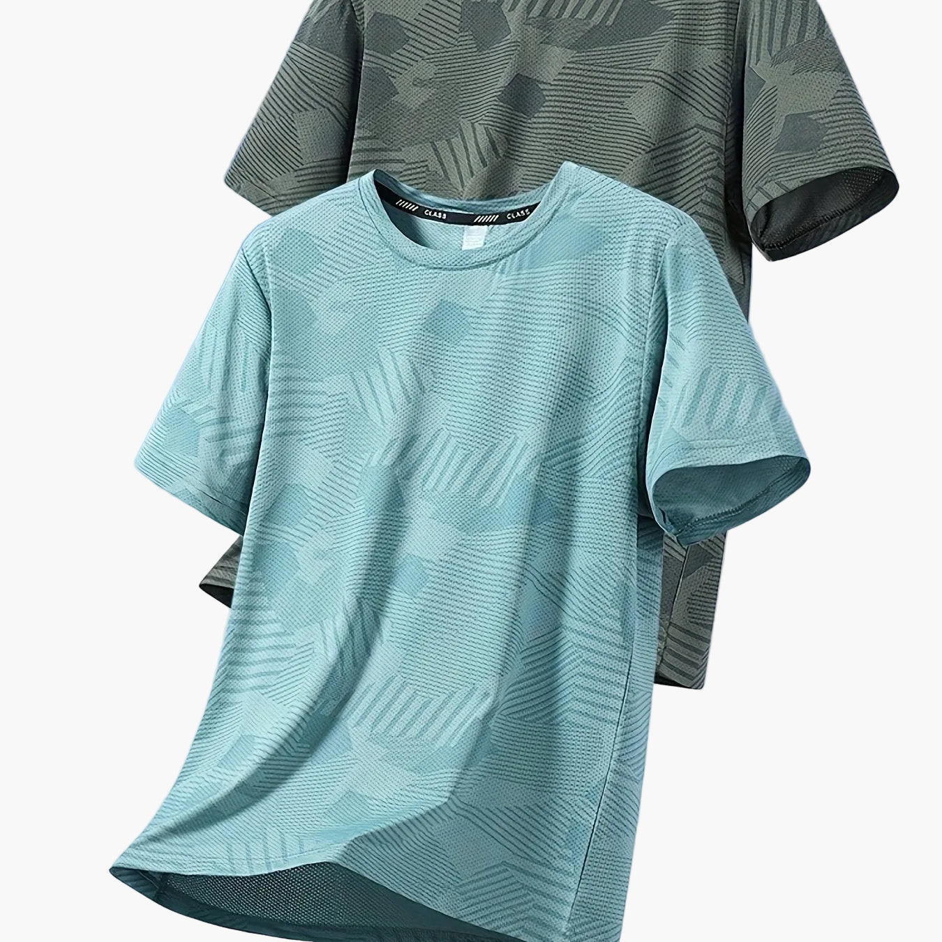 Camiseta casual para hombre estilo tropical transpirable de manga corta - Pack de 2, ideal para el verano