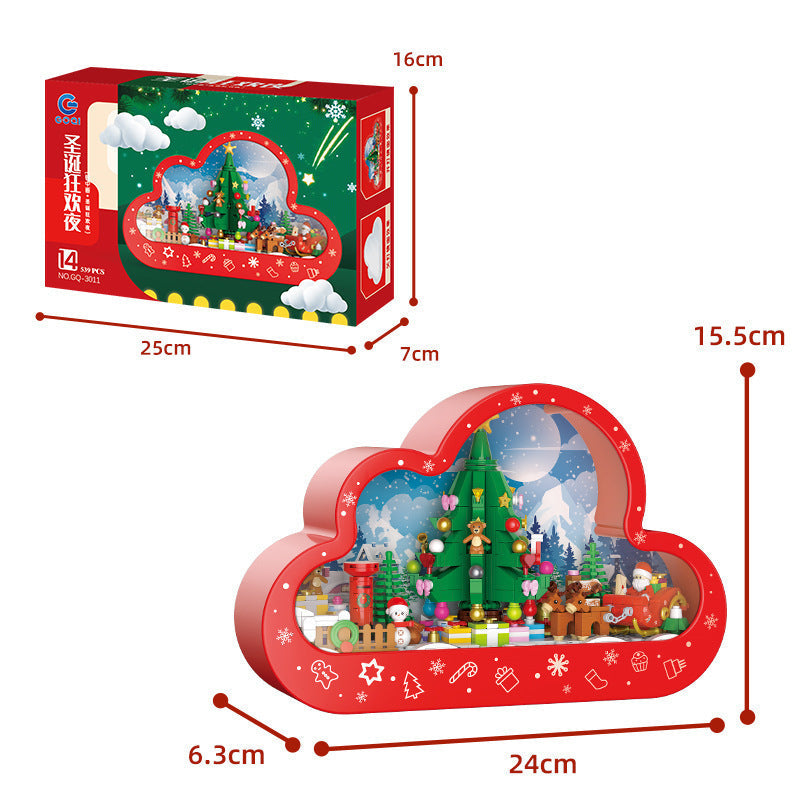 Décoration de Noël Nuage Magique avec Lumières et Blocs de Construction pour Enfants et Adultes