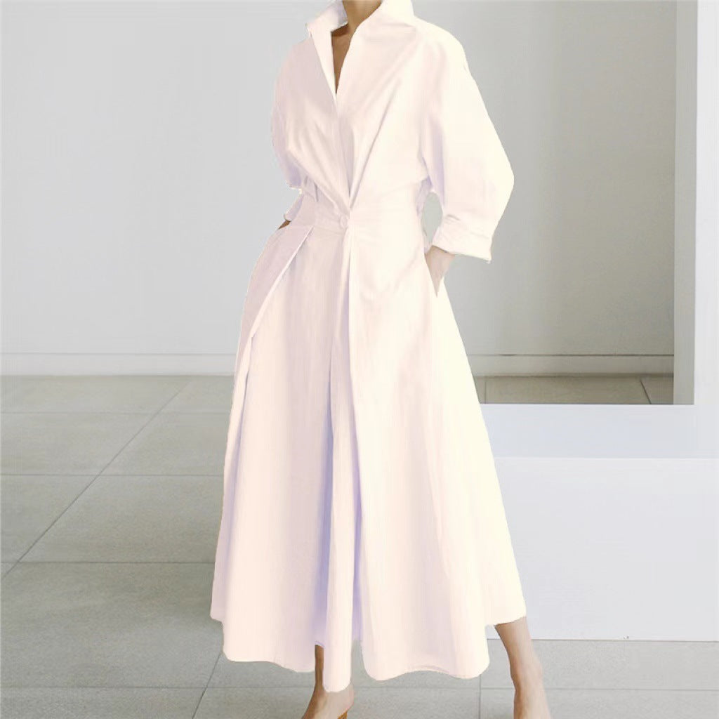 Grace – Robe à manches longues avec taille élastique