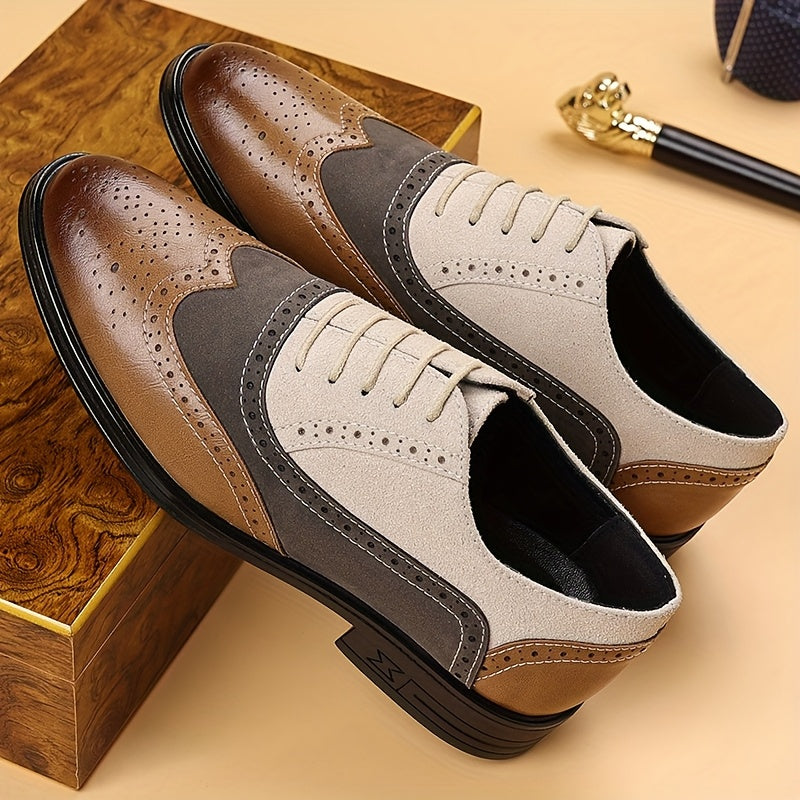 Men's Dress Shoes Elegant Brogue Style for Business and Formal Occasions
