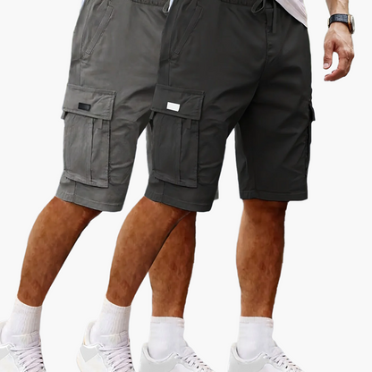 Shorts cargo décontractés pour homme 2 pièces, style urbain et polyvalent, idéals pour loisirs et activités extérieures